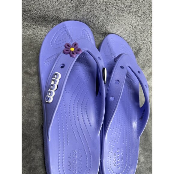 New Crocs Men’s 11 Digital Violet Classic Flip Flop Sandal/- 207713-5PY Beachy - Picture 6 of 7
